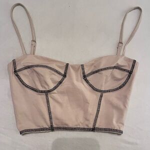 Princess Polly Micro Mini Crop Top Bralette Bustier Y2K Style Boho Chic Size 0
